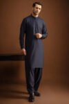 Men's Unstitched Wash n' Wear Suit by Buraq Fabrics - Royal Blue