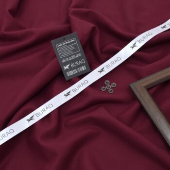Buraq Men's Wash n' Wear Unstitched - Mahroon